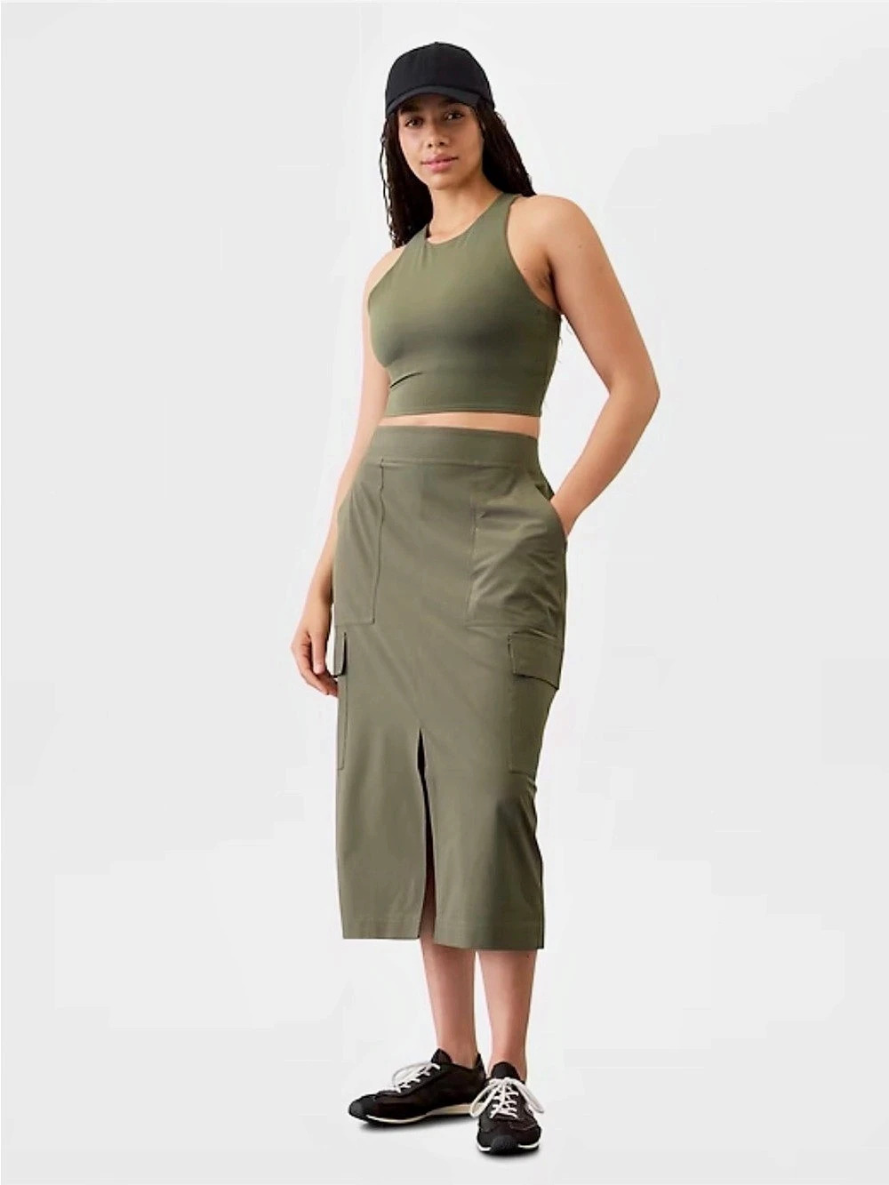 Athleta Brooklyn Heights Cargo Skirt Green Size 6